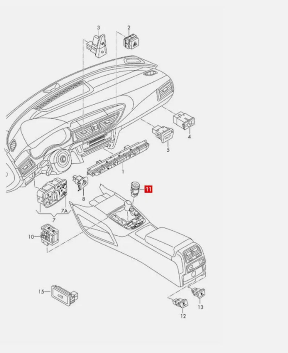 NEW Fit Audi 2012-2018 A6 C7 S6 A7 Engine Start Stop Switch Button 4G1905217A